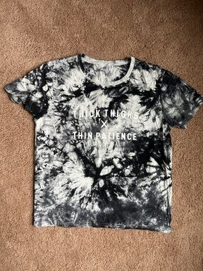 Kids Tie-Dye Graphic Tee - Black & White